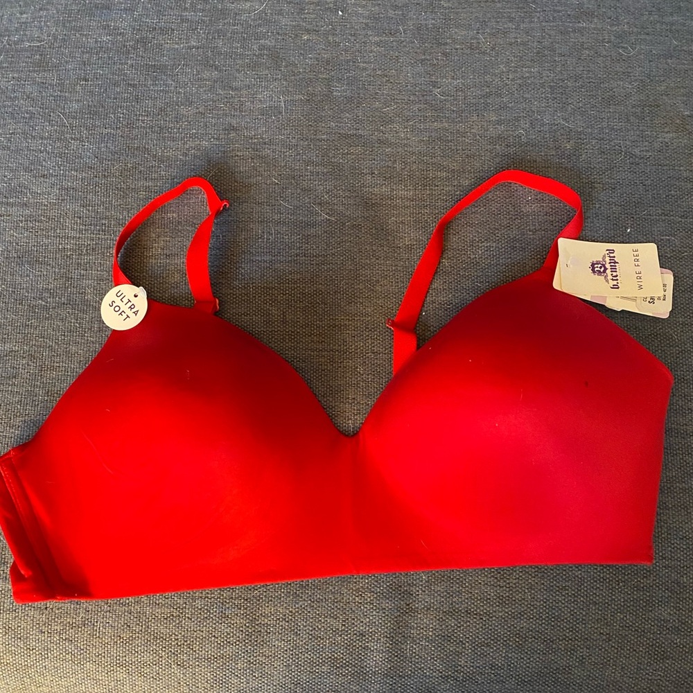 b.Tempt'd Future Foundation Wire-Free Women's Bra NWT Haute Red 38D NWT